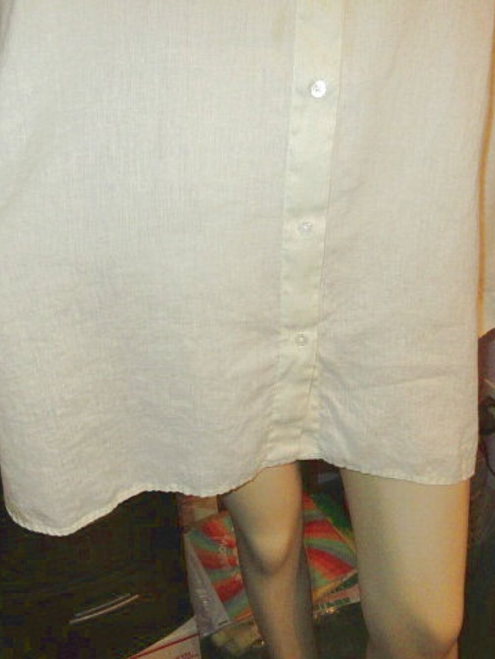 J. Jill Love Linen Button Up Top Size 4X Butter Yellow Tunic Lagenlook Beachy - Picture 3 of 7